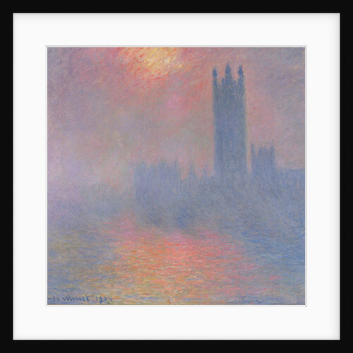 The Houses of Parliament, London, with the sun breaking through the fog, 1904 by Claude Monet