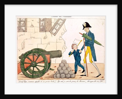 Caricature of Charles X and the Henri Duc de Bordeaux, 25th July 1830 by French School