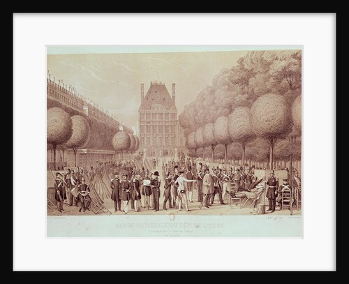 The National Guard from the Eure Camped in the Tuileries Garden, 26th June 1848 by Leon Auguste Asselineau