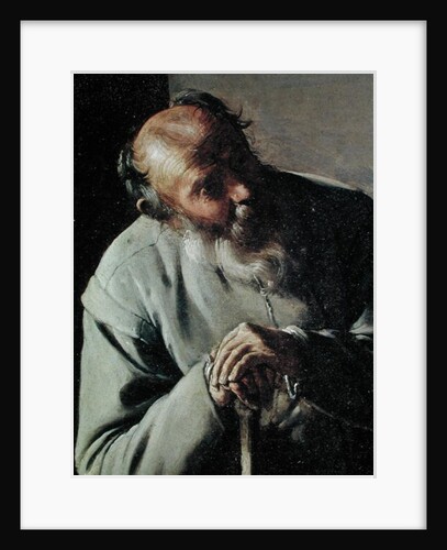 An Old Man, detail of the head, c.1618-19 by Georges de la Tour