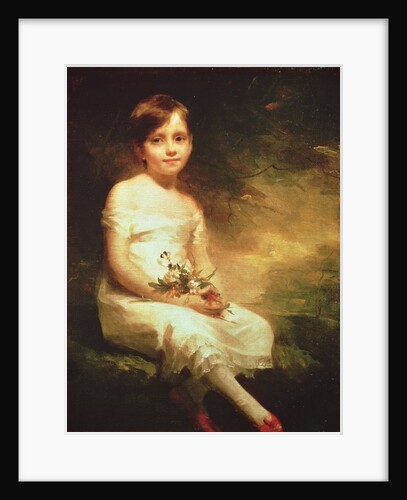 Little Girl with Flowers or Innocence or Portrait of Nancy Graham, 18th century by Henry Raeburn