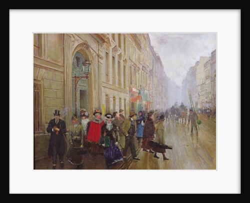 Leaving the Conservatoire, 1899 by Jean Beraud