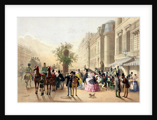 Boulevard des Italiens by Eugene Charles Francois Guerard
