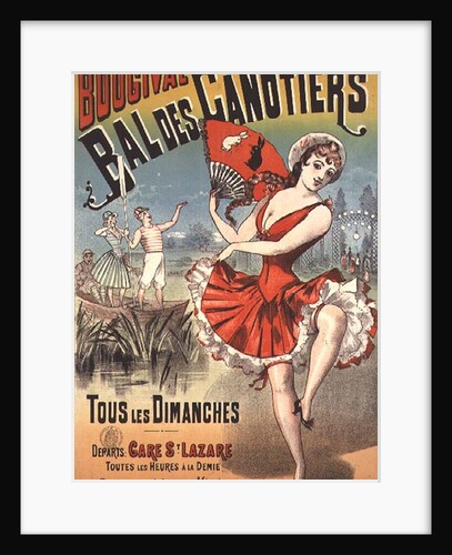 Poster for the 'Bal des Canotiers, Bougival' by French School