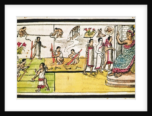 Fol.40r Construction of Tenochtitlan, 1579 by Diego Duran