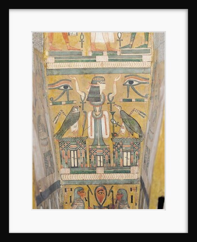 Interior of the coffin of Imenemipet depicting the wedjat eye and a woman with raised arms, 21st-22nd Dynasty by Third Intermediate Period Egyptian