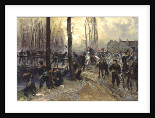 Ambush near a Bridge Defended by Troops, Early Morning, 1870 by Jean-Baptiste Edouard Detaille