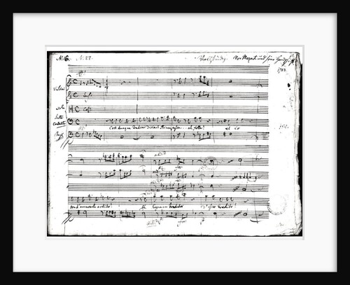 Cosi Dunque Tradisci..., recitative and aria, 1783 by Wolfgang Amadeus Mozart