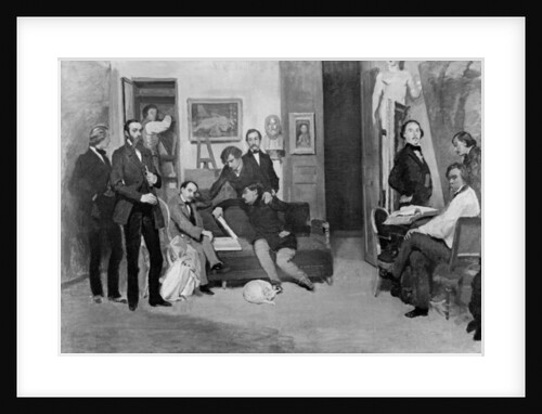 The Studio of the Painter by Jean Francois Gigoux