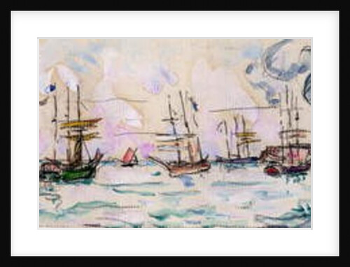 The Departure of the Fishing Trawlers to Newfoundland, 1928 by Paul Signac