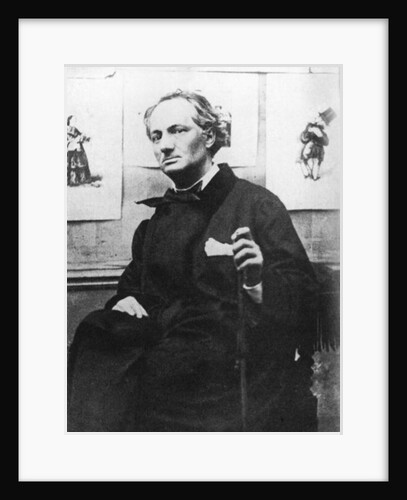 Charles Baudelaire with engravings, c.1863 by Etienne Carjat