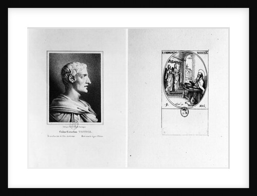 Gaius Cornelius Tacitus engraved by Julien and St. Gregory of Nazianzus engraved by Israel by School French