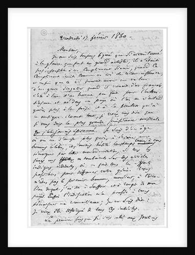 Letter to Richard Wagner 17th February 1860 by Charles Pierre Baudelaire