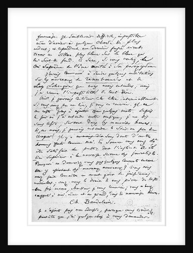 Letter to Richard Wagner 17th February 1860 by Charles Pierre Baudelaire