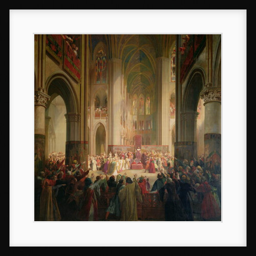Estates General of Paris Meeting in Notre-Dame after the Death of Charles IV, 1st February 1328, 1841 by Jean Alaux