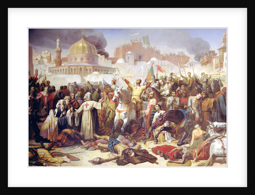 Taking of Jerusalem by the Crusaders, 15th July 1099, 1847 by Emile Signol