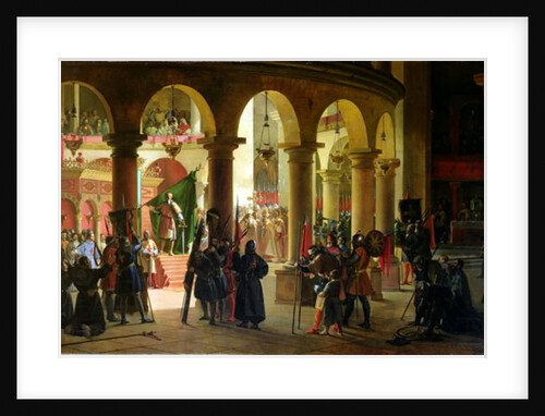 Godfrey of Bouillon Depositing the Trophies of Askalon in the Holy Sepulchre Church, August 1099, 1839 by Francois-Marius Granet