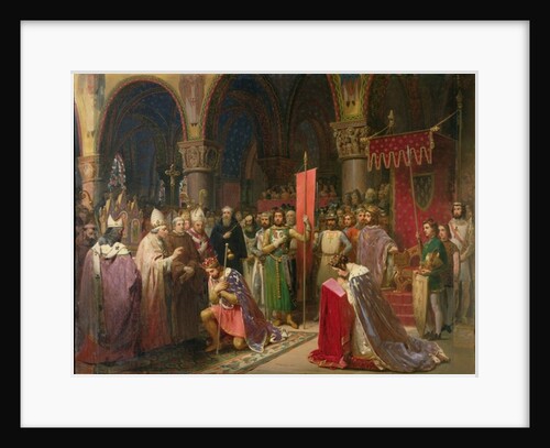 Louis VII the Young, King of France Taking the Banner in St. Denis in 1147, 1840 by Jean Baptiste Mauzaisse