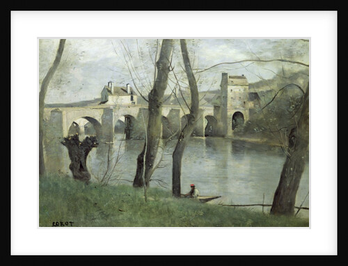 The Bridge at Mantes by Jean Baptiste Camille Corot