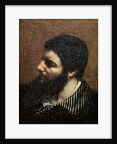 Self Portrait with Striped Collar by Gustave Courbet