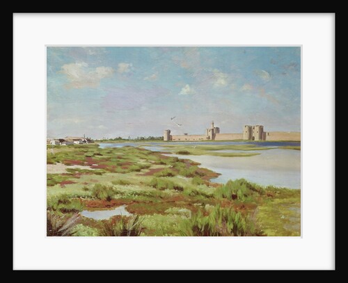 The City Walls of Aigues-Mortes by Jean Frederic Bazille