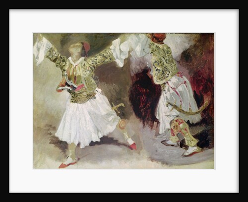 Two Greek Soldiers Dancing by Ferdinand Victor Eugene Delacroix
