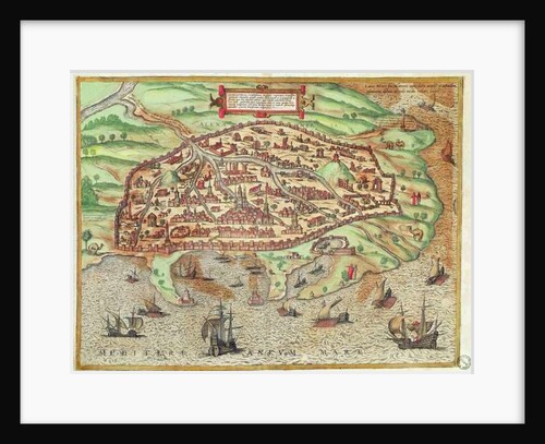 Map of Alexandria from 'Civitates Orbis Terrarum Coloniae Agrippinae', 1572 by Franz Hogenberg