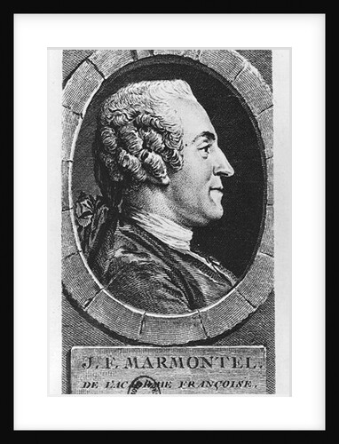Portrait of Jean Francois Marmontel engraved by Augustin de Saint-Aubin 1765 by Charles Nicolas II Cochin