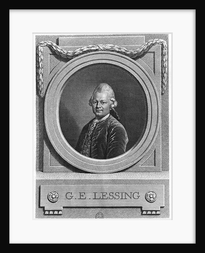 Portrait of Gotthold Ephraim Lessing engraved by Johann Friedrich Bause 1772 by Anton Graff