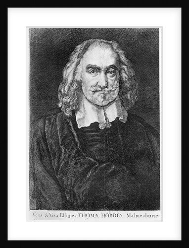 Portrait of Thomas Hobbes by Wenceslaus (after) Hollar