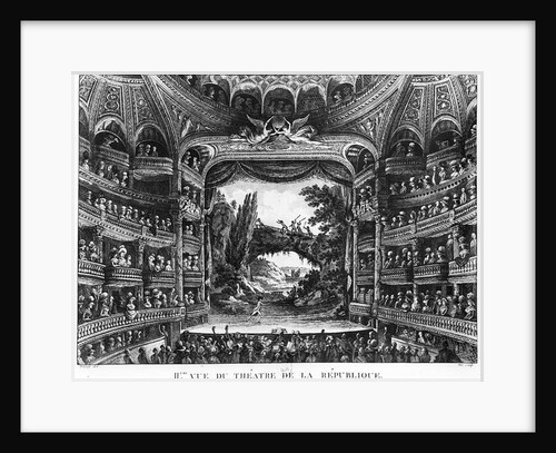 Second view of the Theatre de la Republique, plate 83 from volume IV of 'Voyage de France' by Francois Denis Nee