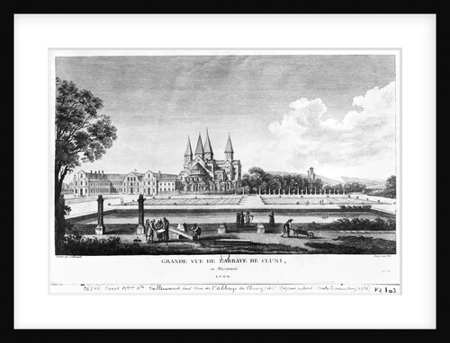 View of Cluny Abbey by Jean-Baptiste Lallemand