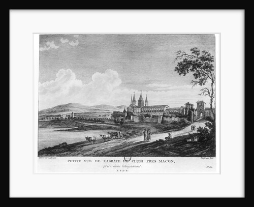 View of Cluny Abbey by Jean-Baptiste Lallemand