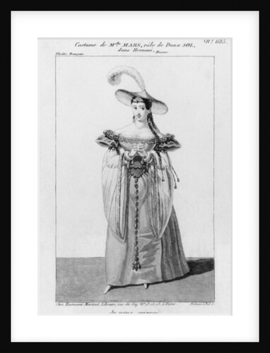 Costume Design for Mademoiselle Mars in the Role of Dona Sol, in 'Hernani' by Victor Hugo by French School