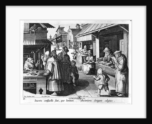 The Spectacles Seller by Jan van der (1523-1605) (after) Straet