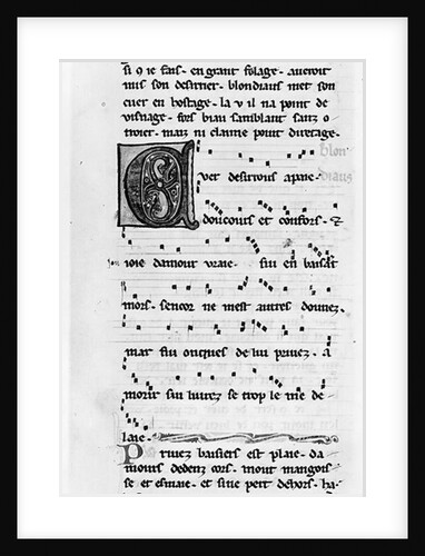 Ms.Fr 844 fol.138v Song by Blondel de Nesles by French School