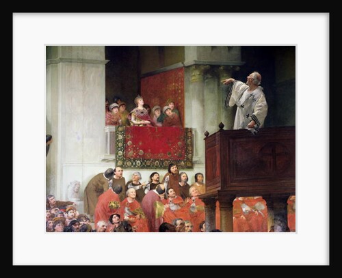 St. John Chrystostomos Preaching Before the Empress Eudoxia c.1880 by Joseph Wencker