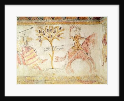 A knight carrying a flaming torch dragging the body of King Manfred of Sicily, 28th February 1266 by French School