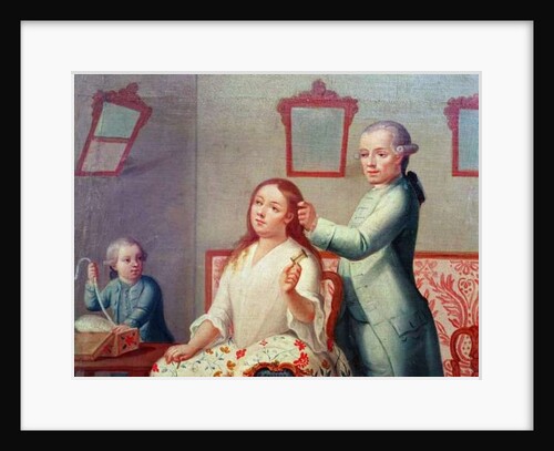 A Spanish Man and his Pure-Bred Mexican Wife, from a series on mixed race marriages in Mexico by Mexican School