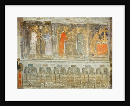 The Holy Roman Emperor Charles IV receiving a thorn from the crown of Christ from Jean II Le Bon by Nikolaus (fl.1357-60) (attr. to) Wurmser