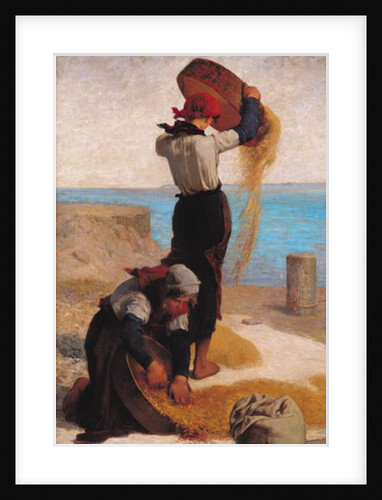 The Winnowers, 1869 by Francois Nicolas Augustin Feyen-Perrin