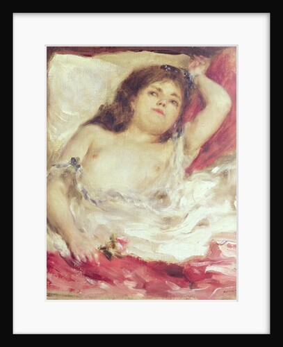 Semi-Nude Woman in Bed: The Rose, before 1872 by Pierre Auguste Renoir