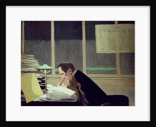 Felix Feneon at 'La Revue Blanche', 1896 by Felix Edouard Vallotton