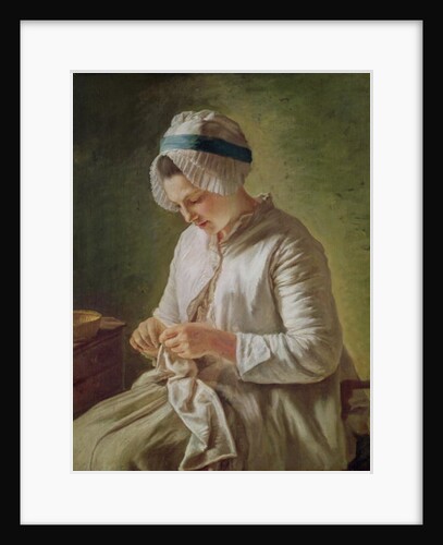 The Seamstress or, Young Woman Working by Francoise Duparc