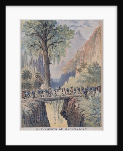 The Resident-General of Madagascar, Charles le Myre de Vilers and French colonists reach the coast by French School