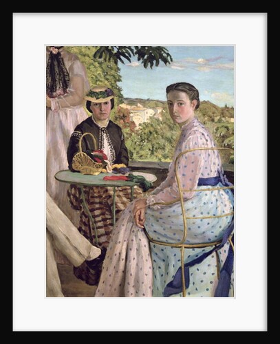 Family Reunion, detail of two women, 1867 by Jean Frederic Bazille