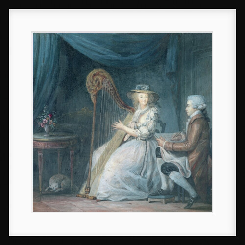 The Beautiful Harpist by Jean Baptiste Mallet
