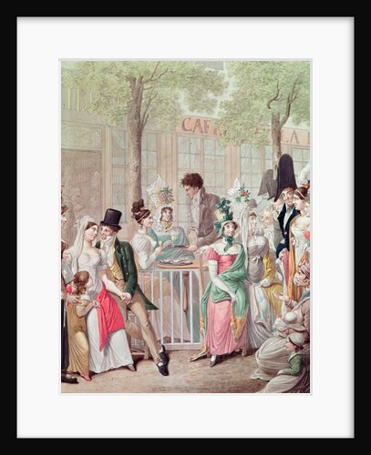 The Terrace of the Cafe de la Rotonde in 1814 by Georg Emanuel Opitz