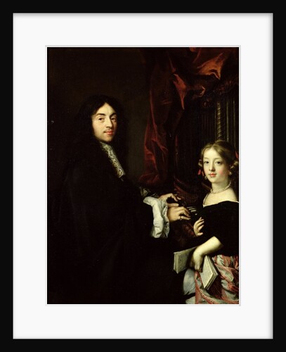 Portrait of Charles Couperin and the Daughter of the Artist, 1665-79 by Claude Lefebvre