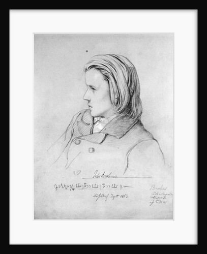 Johannes Brahms aged twenty, 1853 by Jean Joseph Bonaventure Laurens